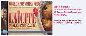 Invitation Laïcite - 12 novembre 2015 - nouvelle adresse